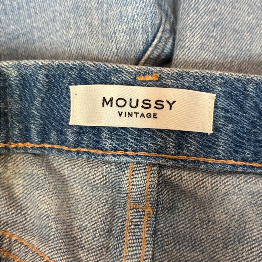 Moussy Vintage Distressed Crop Jeans Women's Helendale Skinny Mid Rise size 24 - Picture 3 of 16